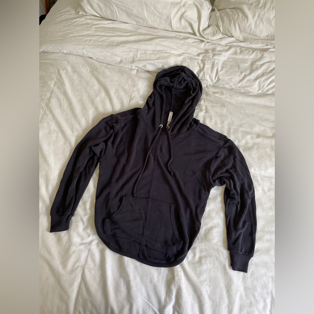 Free People Movement Back Into It Hoodie Washed Black sz M GOOD CONDITION!